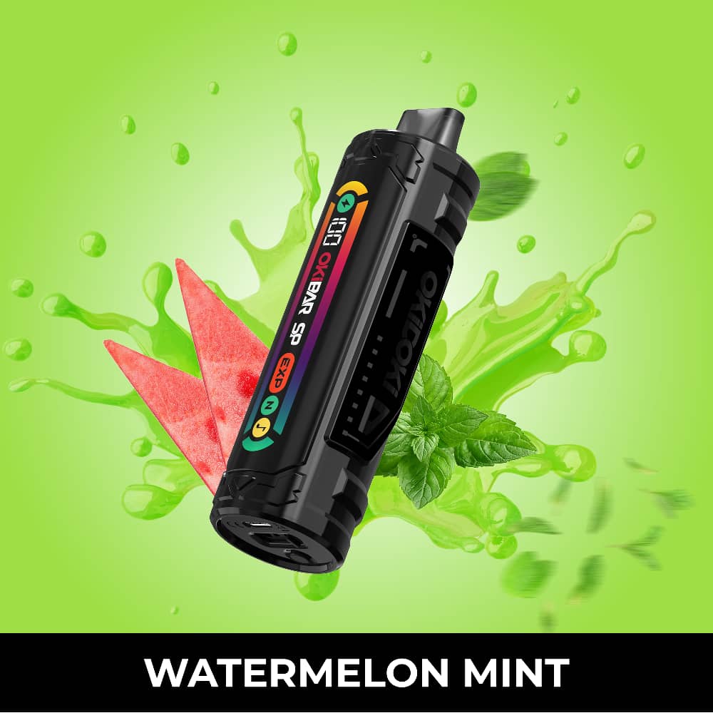 OKIBAR DTL DISPOSABLE VAPE 30KPUFFS 30MG WATERMELON MINT in UAE, DUBAI Vape Zilla OKIBAR DTL DISPOSABLE VAPE 30KPUFFS 30MG WATERMELON MINT in UAE, DUBAI Vape Zilla