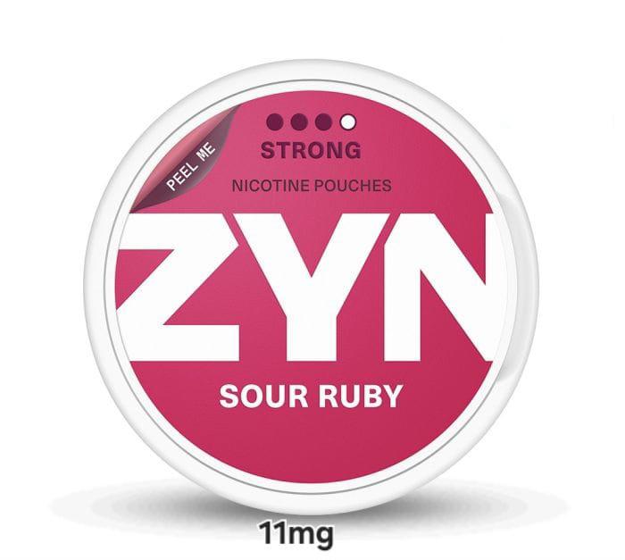 ZYN Sour Ruby strong 3 dot snus/nicotine ouches available at vapezilla nus store
