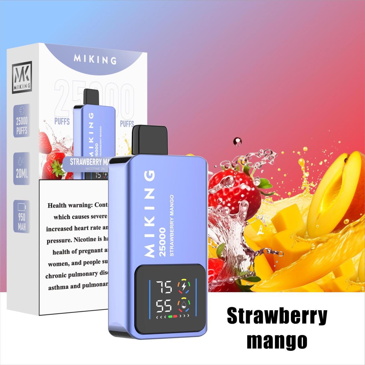 Miking Strawberry Mango 25000puffs disposable vape at vape-zilla Vape Zilla Miking Strawberry Mango 25000puffs disposable vape at vape-zilla Vape Zilla