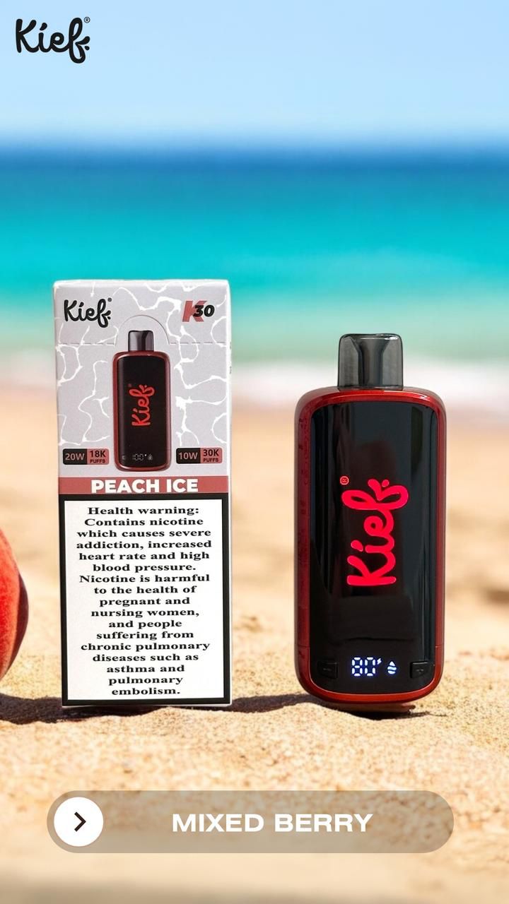 Kief Disposable 30k puffs 20mg - Peach Ice
