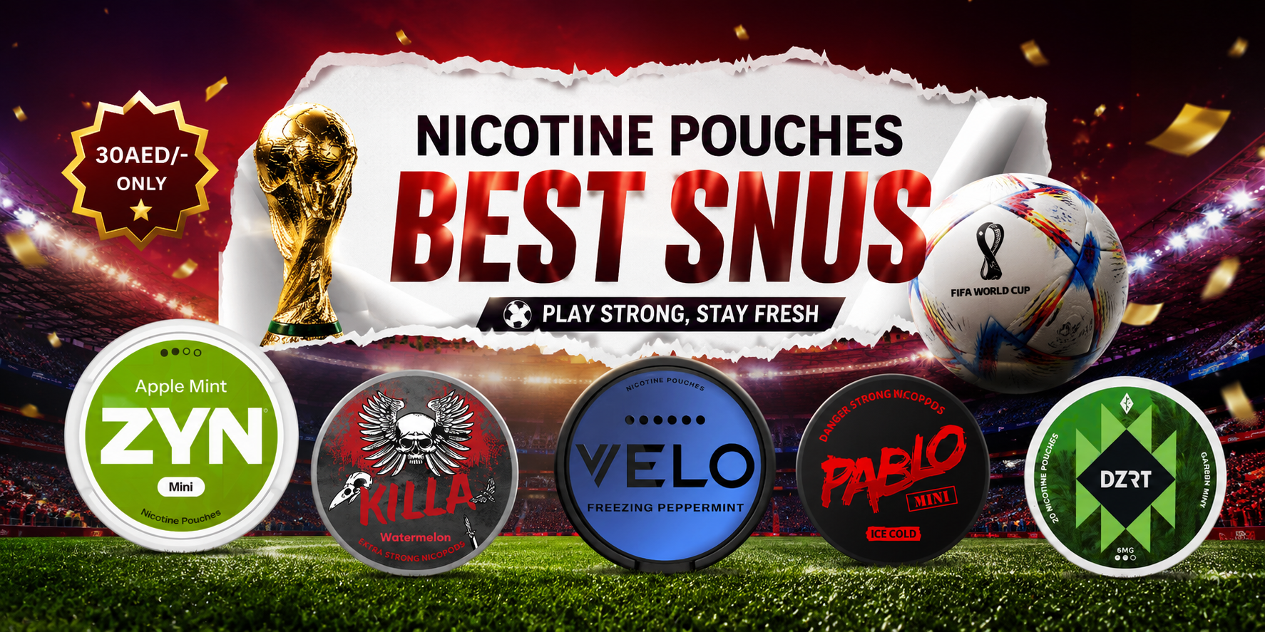 BUY SNUS ,NICOTINE POUCHES AT BEST PRICE AT VAPE-ZILLA.COM
