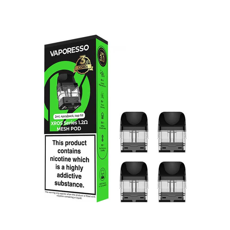 BUY VAPORESSO XROS PODS 4PC/PACK IN UAE | BEST PRICE - VAPE-ZILLA ONLINE VAPE-STORE IN DUBAI