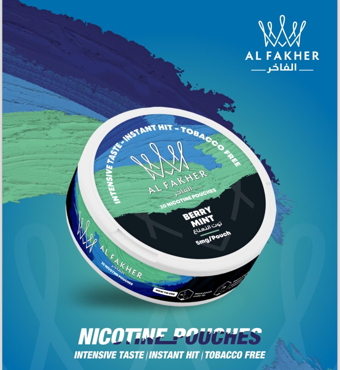 Al FAKHER Berry Mint SNUS/NICOTINE POUCHES