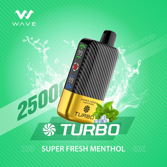 TURBO WAVE 25000 PUFFS - SUPER FRESH MENTHOL IN UAE,DUBAI,ABUDHABI