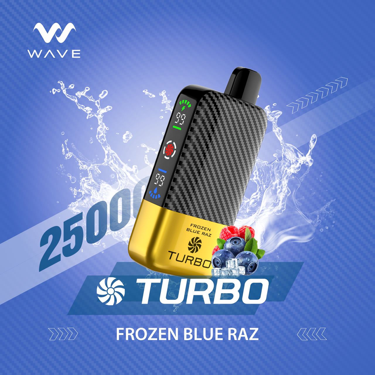 TURBO WAVE 25000 PUFFS FROZEN BLUE RAZ