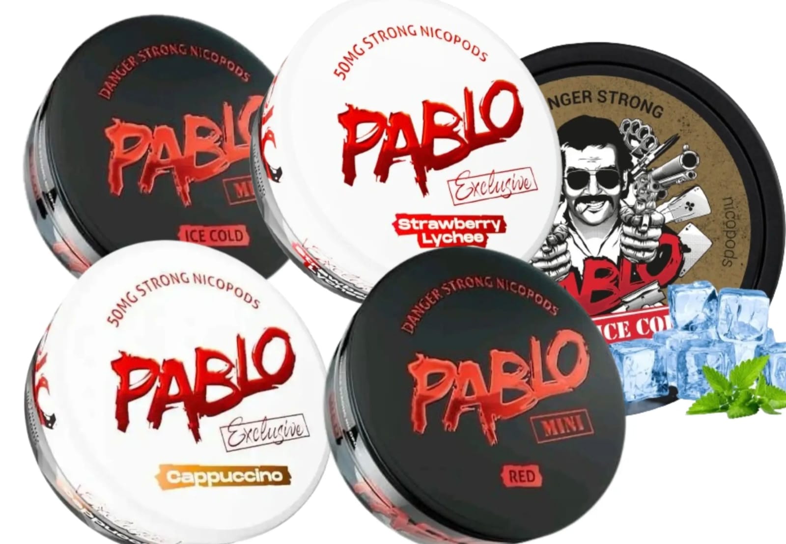 Pablo Ice Cold Super Strong Slim All White snus/nicotine pouches