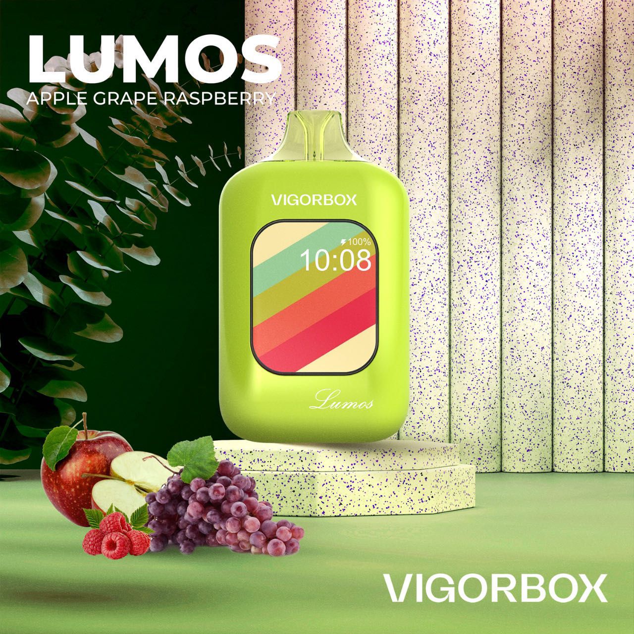 VIGORBOX LUMOS 25000 PUFFS APPLE GRAPE RASPBERRY