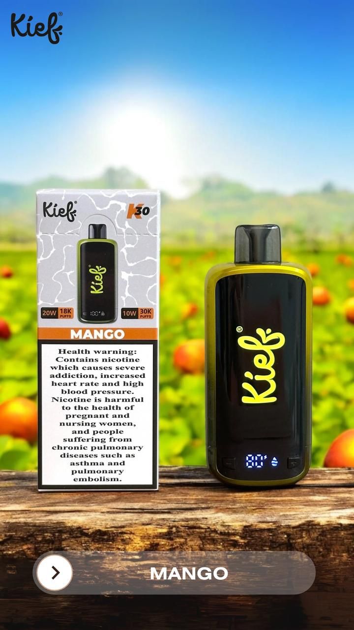 Kief Disposable Mango 30k puffs 20mg in UAE, Dubai sale