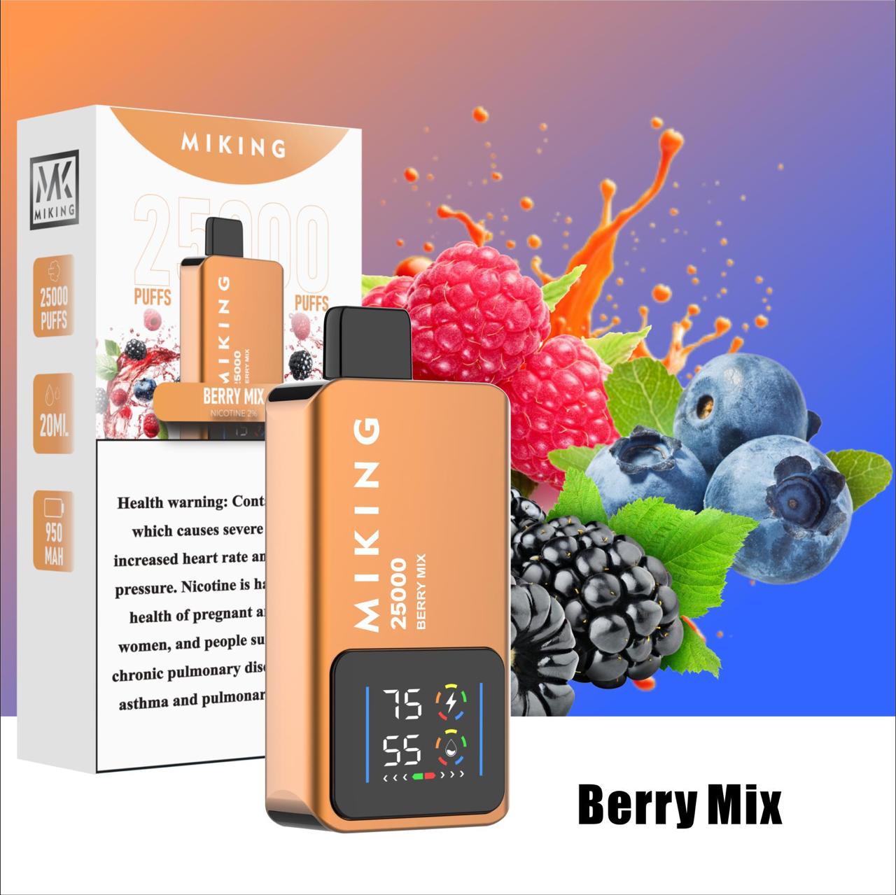 Miking Berry mix 25000puffs Disposable Vape at vapezilla online vape store in uae, dubai, abudhabi