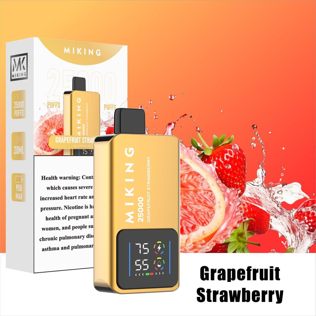 Miking Grapefruit Strawberry 25000puffs disposable vape in dubai