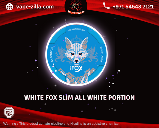 WHITE FOX NICOTINE POUCHES - SLIM ALL WHITE PORTION - vape-zilla 