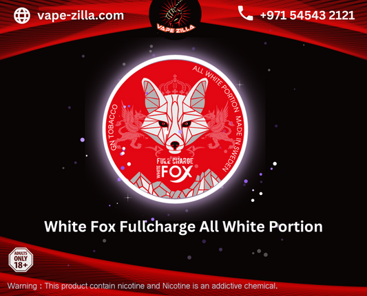 WHITE FOX NICOTINE POUCHES - FULL CHARGE ALL WHITE PORTION - vape-zilla - vape-zilla