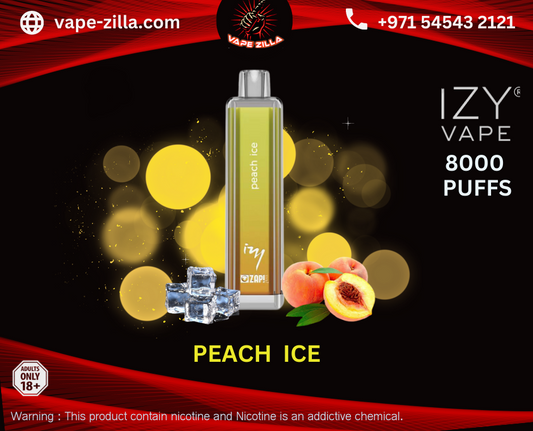 IZY VAPE BY zap juice 8000 puffs-PEACH ICE-vape-zilla - vape-zilla