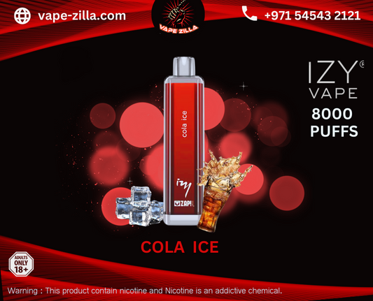 IZY VAPE BY zap juice 8000 puffs - COLA ICE - vape-zilla - vape-zilla