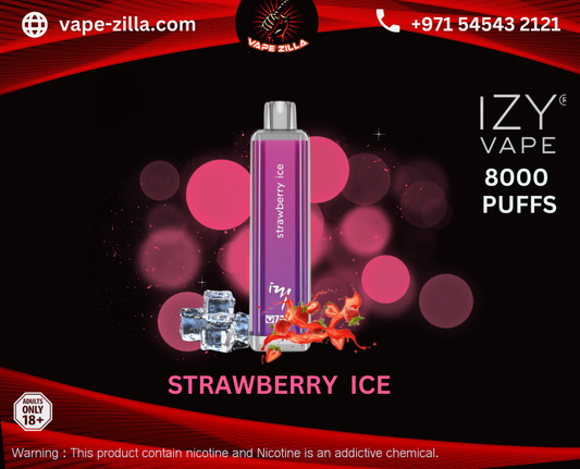 IZY VAPE BY zap juice 8000 puffs - STRAWBERRY ICE - vape-zilla - vape-zilla