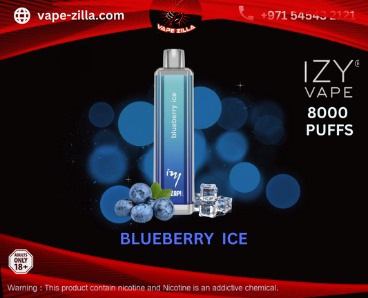 IZY VAPE BY ZAP JUICE  8000 puffs - BLUEBERRY ICE - vape-zilla - vape-zilla