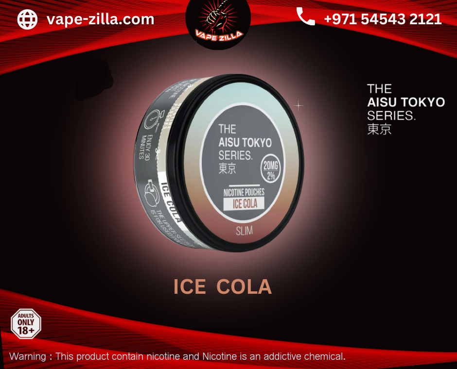 The AISU TOKYO SERIES ICE COLA NICOTINE POUCHES 40MG - vape-zilla