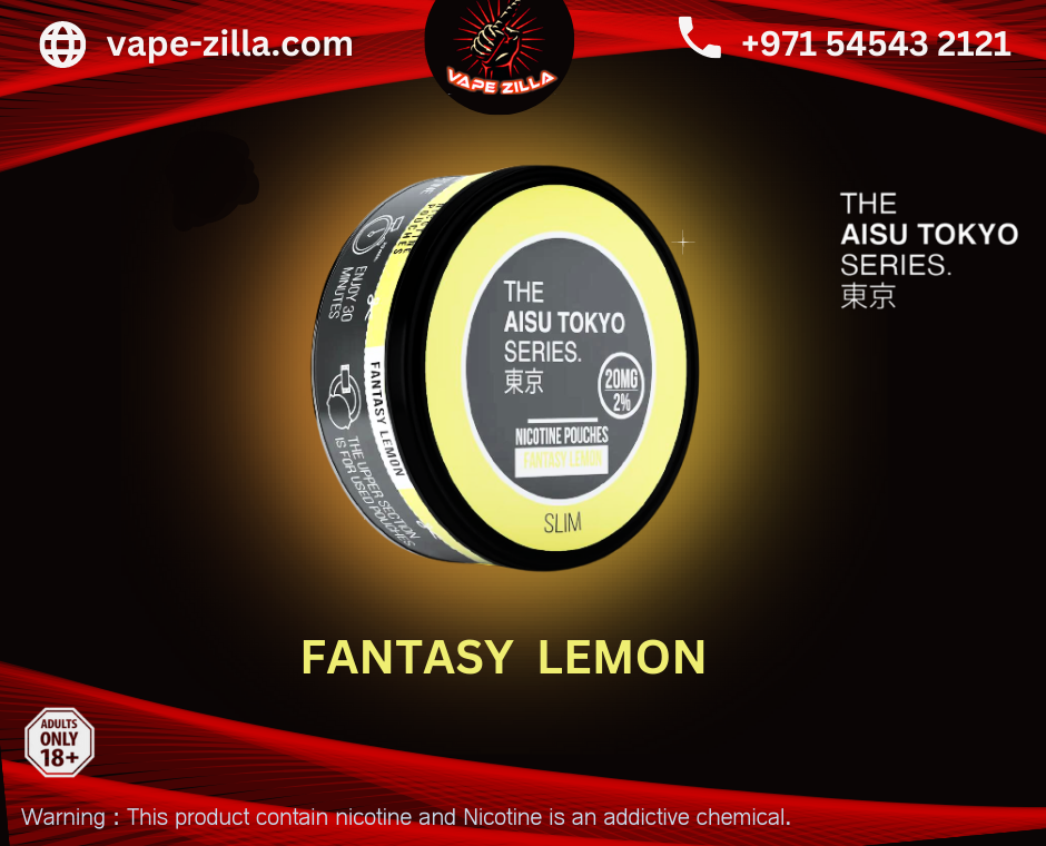 The AISU TOKYO SERIES FANTASY LEMON NICOTINE POUCHES 40MG 