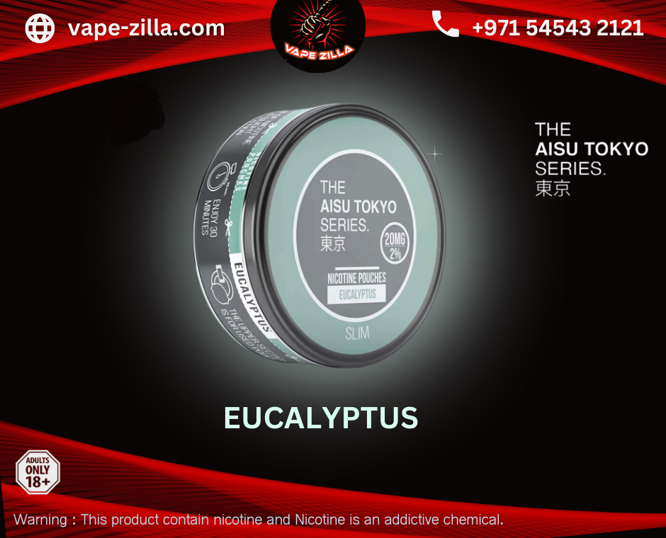 The AISU TOKYO SERIES EUCALYPTUS NICOTINE POUCHES 40MG - vape-zilla - vape-zilla