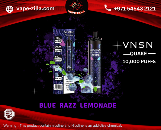 VNSN Ouake 10000 puffs-blue razzl emonade