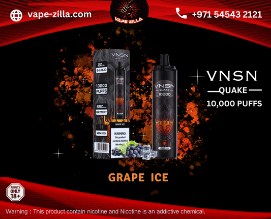 VNSN Quake-10000 Puffs-Grape Ice - vape-zilla