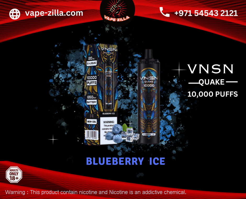 VNSN Quake-10000 Puffs-Blueberry Ice - vape-zilla