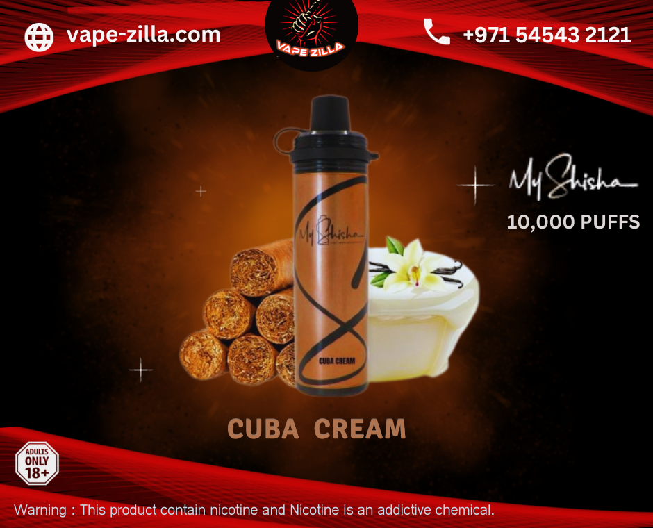 My shisha 3mg Cuba Cream  Vape Zilla
