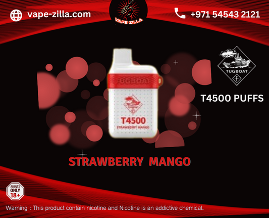 TUGBOAT T4500 PUFFS | Strawberry Mango - vape-zilla