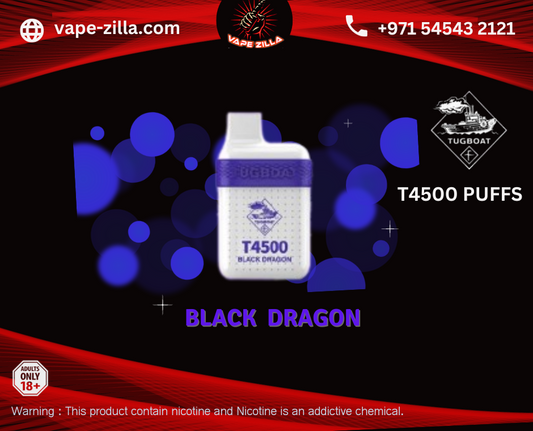 TUGBOAT T4500 PUFFS - Black Dragon - vape-zilla