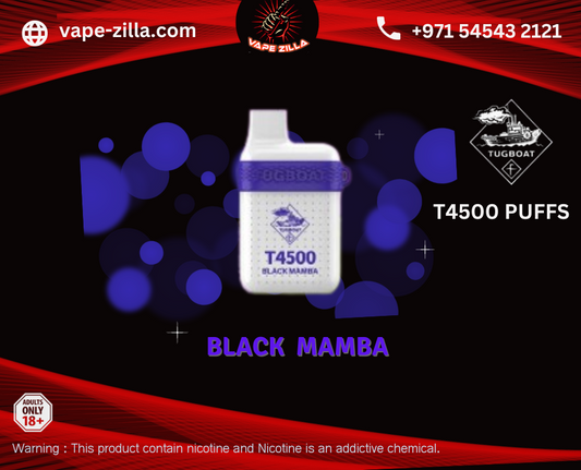 TUGBOAT T4500 PUFFS - Black Mamba 