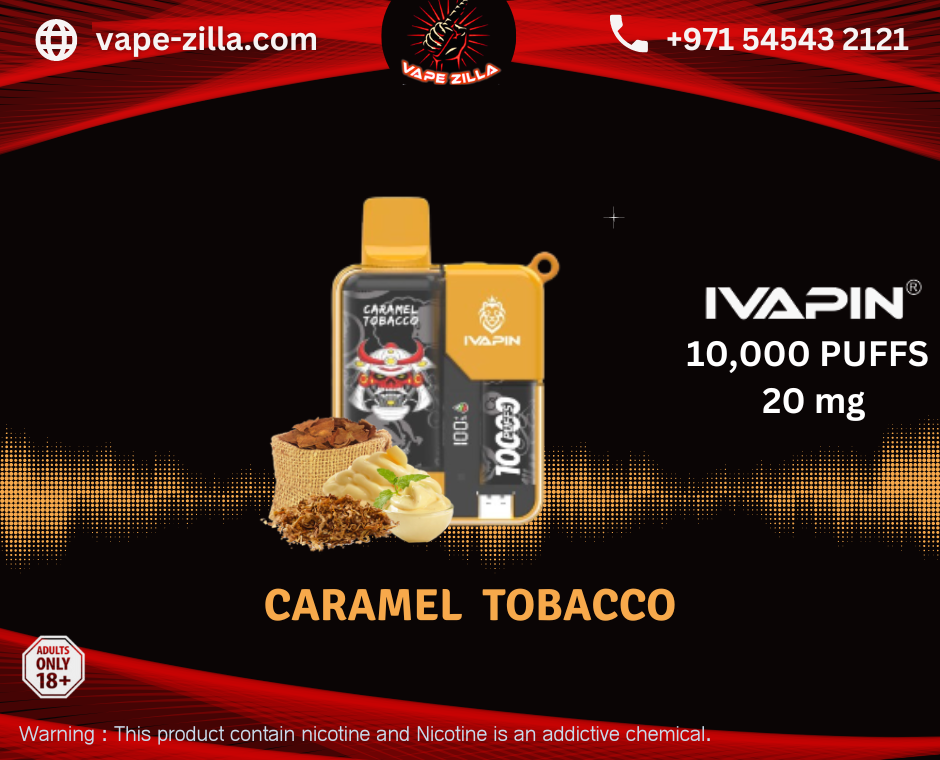 IVAPIN 10000 Puffs - Caramel Tobacco - vape-zilla