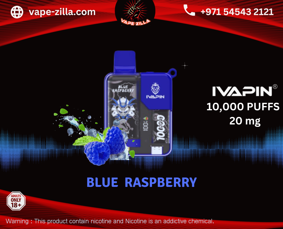 IVAPIN 10000 Puffs - Blue Raspberry - vape-zilla