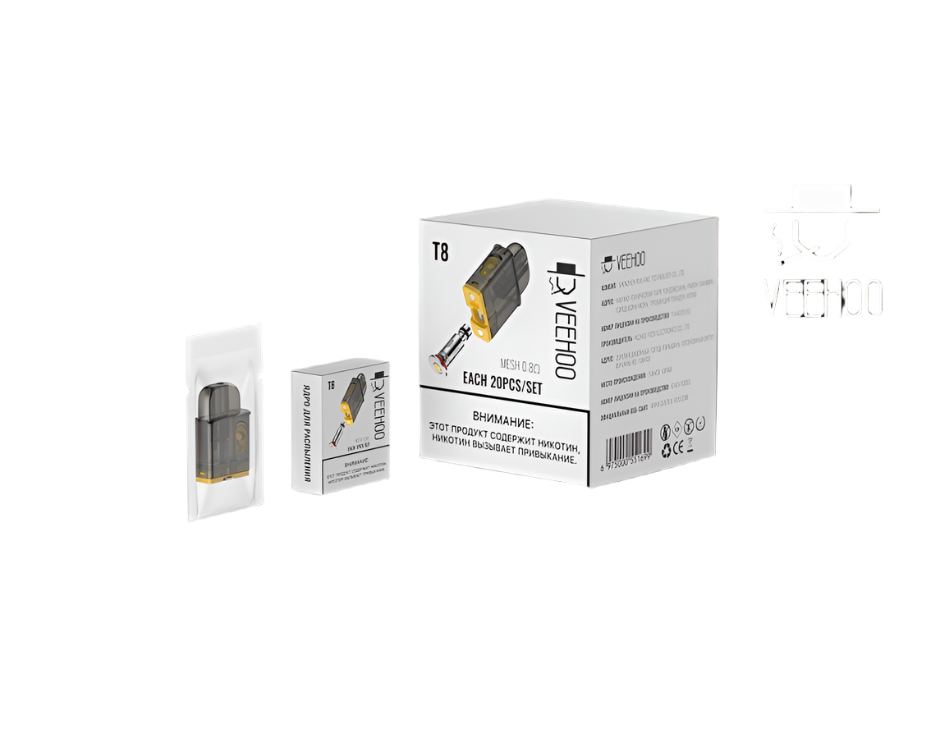 Veehoo T8 mesh replacement Coil & Empty Pod - vape-zilla - vape-zilla